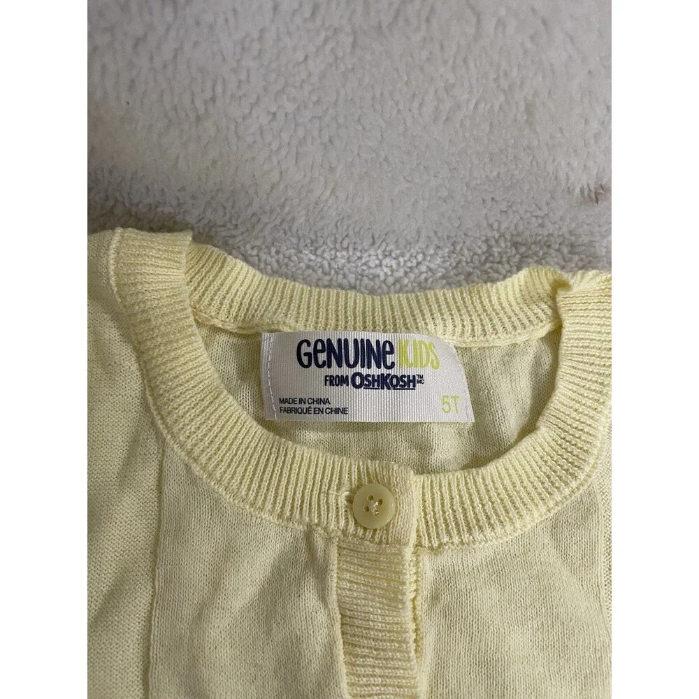 Genuine Kids Oshkosh Ruffle Cardigan Sweater Girls 5T